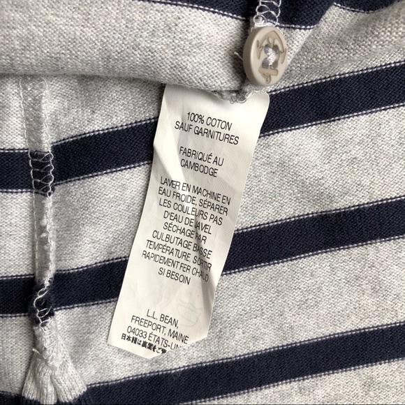 Grey and blue stripe Cotton Dress, LLBean, sz LPc - Picture 9 of 10